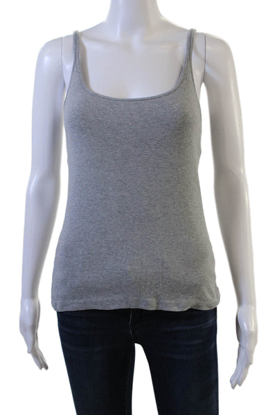 J Crew Womens Basic Cotton Square Neck Camisole Gray Sleeveless Size M