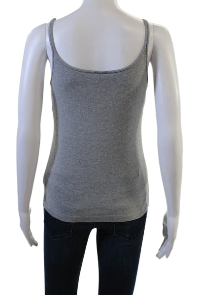 J Crew Womens Basic Cotton Square Neck Camisole Gray Sleeveless Size M