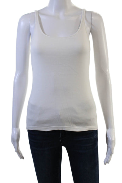 J Crew Women White Sleeveless Cotton Camisole Round Neck Size M