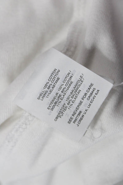 J Crew Women White Sleeveless Cotton Camisole Round Neck Size M