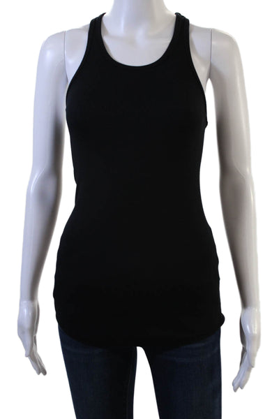 Stateside Women Basic Tank Black Round Neck Sleeveless Size XS