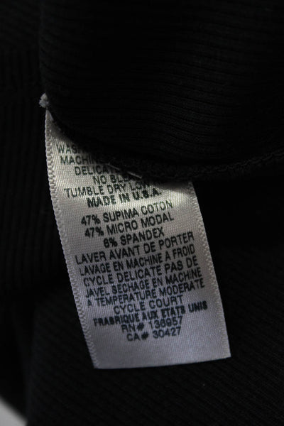 Stateside Women Basic Tank Black Round Neck Sleeveless Size XS