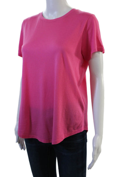 Vince Women Basic Pink T-Shirt 50% Pima Cotton 50% Modal Size M
