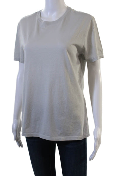 ATM Womens Basic Gray Cotton Crew Neck Short Sleeve T-Shirt Size S