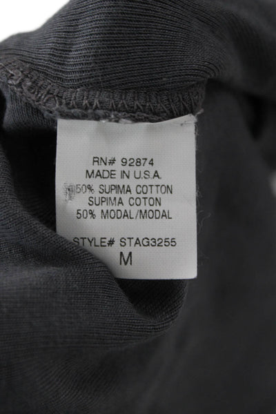 Splendid Unisex Gray Cardigan Sweater 50% Supima Cotton Modal Size M
