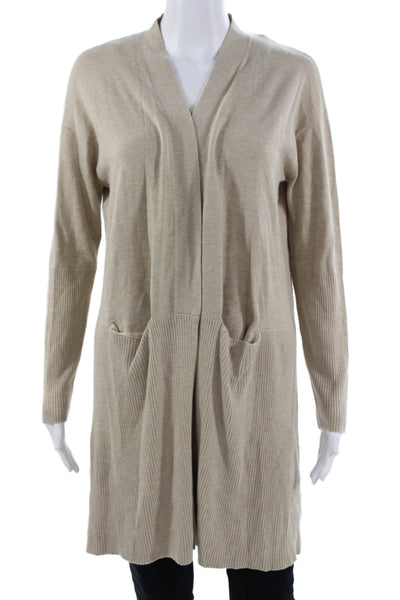 Splendid Unisex Beige Cashmere Blend Cardigan Long Sleeve Size S