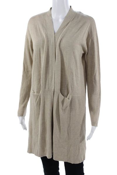 Splendid Unisex Beige Cashmere Blend Cardigan Long Sleeve Size S