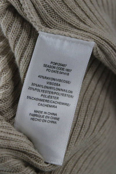Splendid Unisex Beige Cashmere Blend Cardigan Long Sleeve Size S