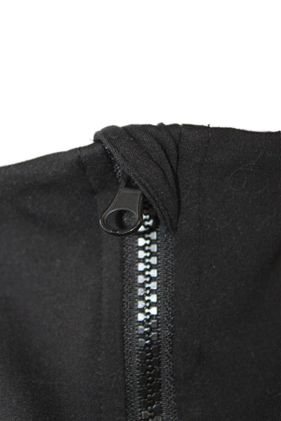 All Access Womens Windbreaker Jacket Black High Neck Zip Long Sleeve Size XL