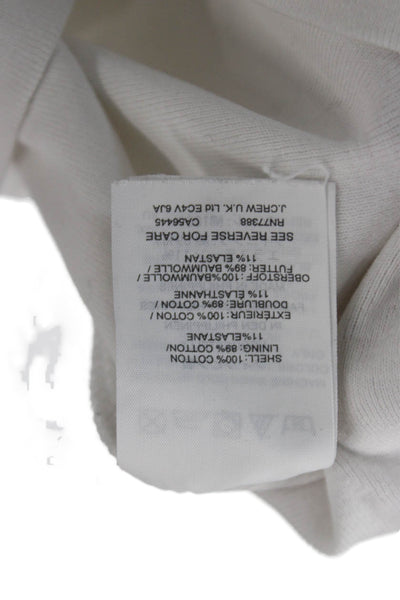 J Crew Womens Basic Camisole White 100% Cotton Round Neck Size M