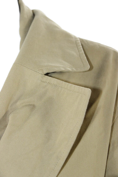Nili Lotan For Target Women Tan Trench Coat Button Front Long Sleeve Size S