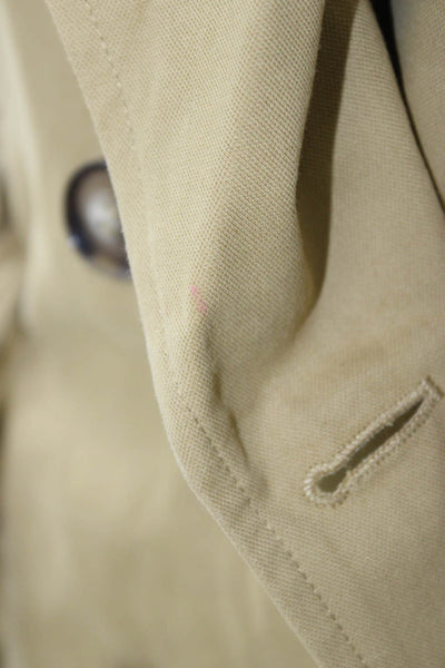 Nili Lotan For Target Women Tan Trench Coat Button Front Long Sleeve Size S
