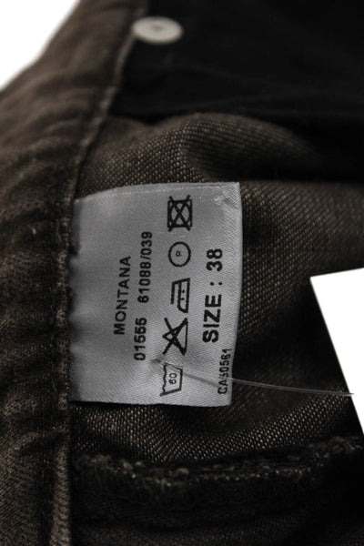 Bernard Zins Mens Cropped Brown Jeans Size 38