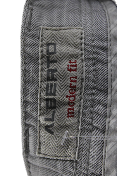 Alberto Mens Chino Pants Gray Big & Tall Size 38