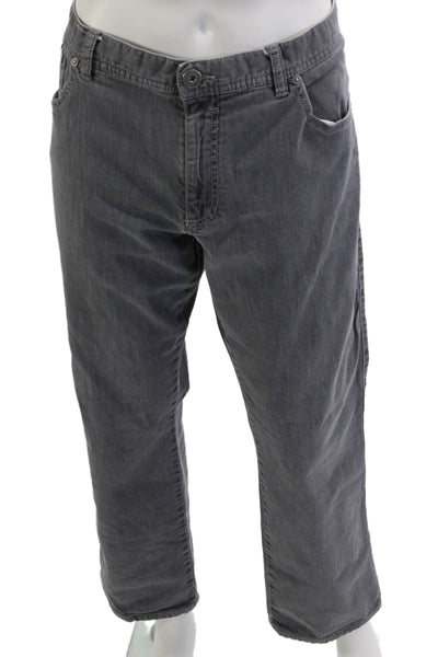 Alberto Mens Cropped Gray Cotton Pants Size 38