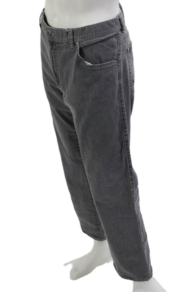Alberto Mens Cropped Gray Cotton Pants Size 38
