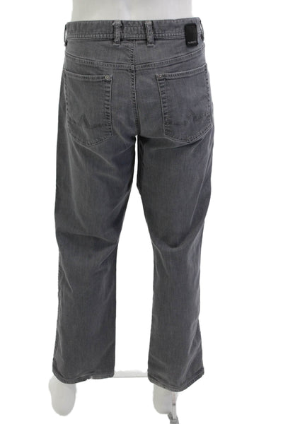 Alberto Mens Cropped Gray Cotton Pants Size 38