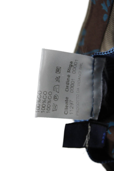 Cinquantaquattro Mens Ankle Cropped Brown Cotton Pants Size 56