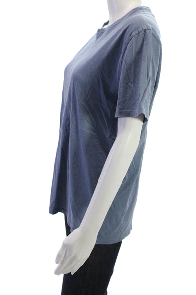 ATM Mens Blue Cotton Short Sleeve Crew Neck T-Shirt Size M