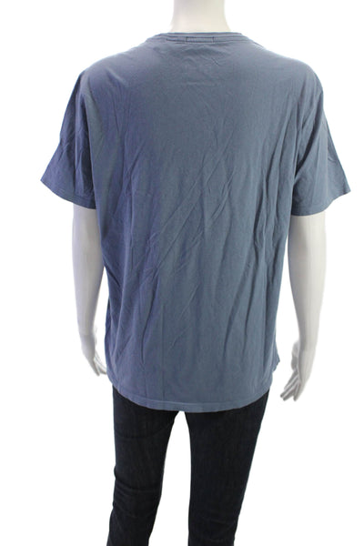 ATM Mens Blue Cotton Short Sleeve Crew Neck T-Shirt Size M