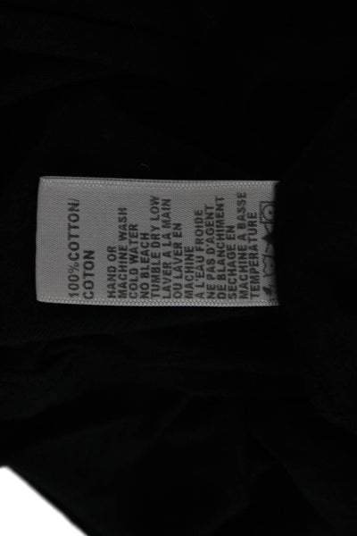 Standard James Perse Women Black Basic V-Neck Short Sleeve T-Shirt Cotton Size 3