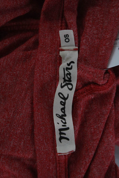 Michael Stars Womens Red Basic T-Shirt Crew Neck Short Sleeve Size One Size