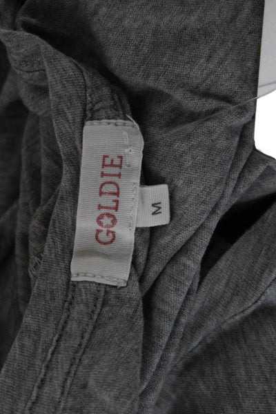Goldie Women Basic Gray Pima Cotton Crew Neck Short Sleeve T-Shirt Size M