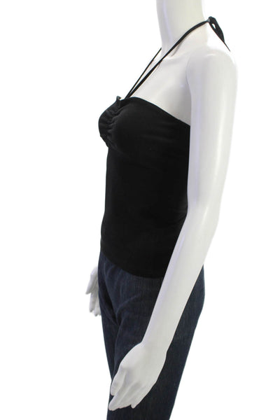 TNA Womens Black Basic Tank 96% Cotton Stretch Sleeveless Size S