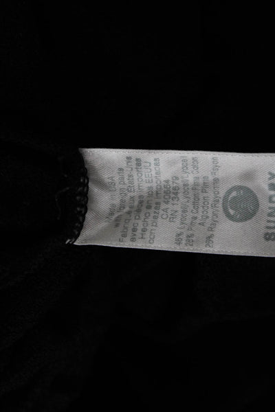 Sundry Women Basic Black Stars Long Sleeve T-Shirt Size 3