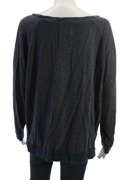 SOL ANGELES Womens Pullover Sweatshirt Dark Blue Graphic Long Sleeve Size L