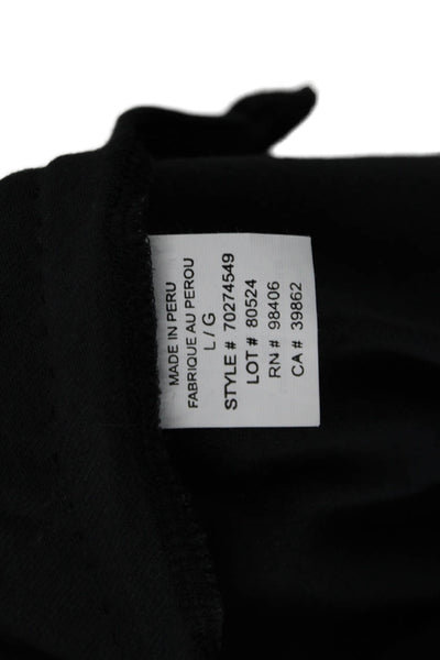 Theory Womens Sleeveless Tunic Tank Black Cotton Spandex Size L