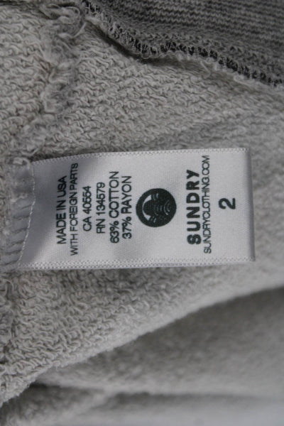 Sundry Womens Pullover Sweatshirts Gray Floral Crew Neck Size 2