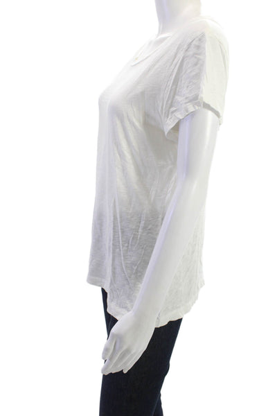 Rag & Bone Womens Basic White Cotton Short Sleeve T-Shirt Size L