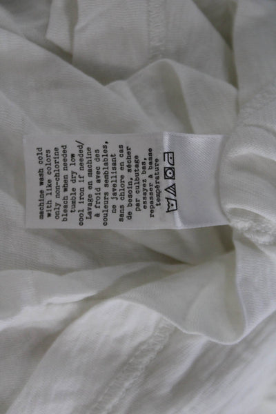 Rag & Bone Womens Basic White Cotton Short Sleeve T-Shirt Size L