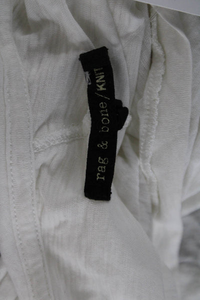 Rag & Bone Womens Basic White Cotton Short Sleeve T-Shirt Size L