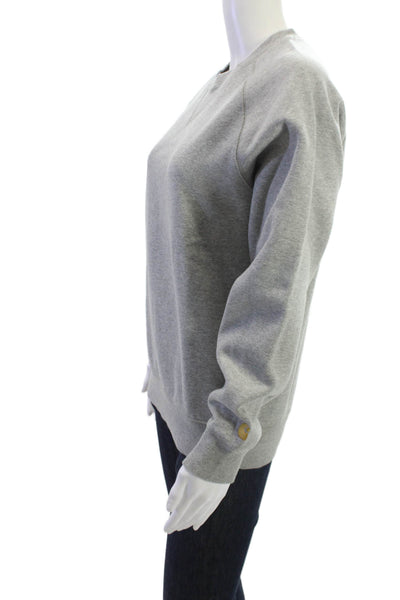 Carhartt Unisex Pullover Sweatshirt Gray Crew Neck Long Sleeve Size XS
