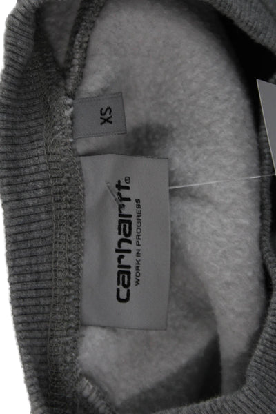 Carhartt Unisex Pullover Sweatshirt Gray Crew Neck Long Sleeve Size XS