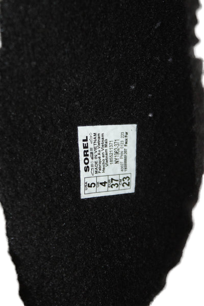 Sorel Women's Nylon Waterproof Lace Up Snow Boots Green/Black Size 5