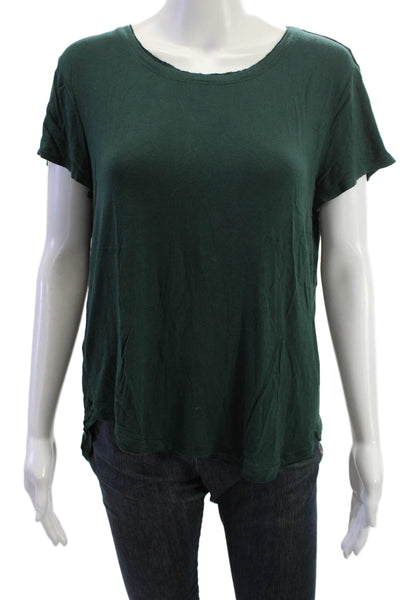 Heather Womens Basic Green Short Sleeve T Shirt 100% Prima Cotton Size M