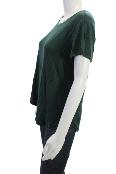 Heather Womens Basic Green Short Sleeve T Shirt 100% Prima Cotton Size M