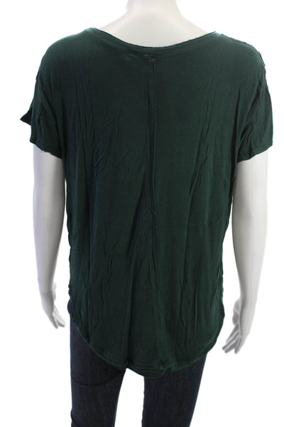 Heather Womens Basic Green Short Sleeve T Shirt 100% Prima Cotton Size M
