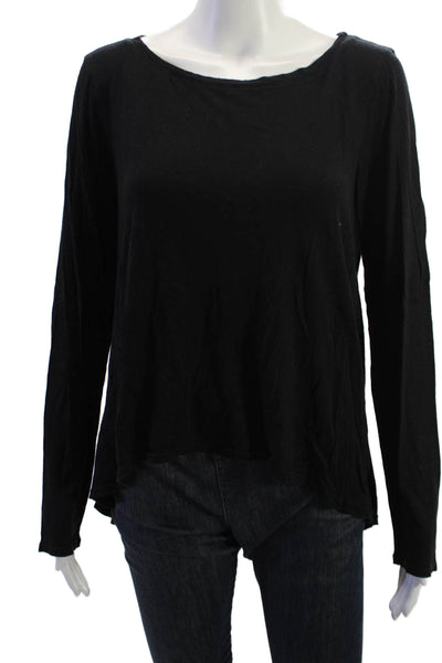 Michael Stars Womens Black Basic Longsleeve T-Shirt Size One Size