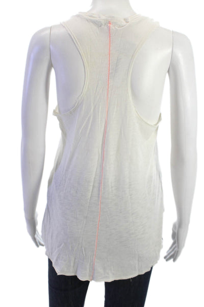 Sundry Womens Basic Tank White 100% Pima Cotton Sleeveless Round Neck Size 2