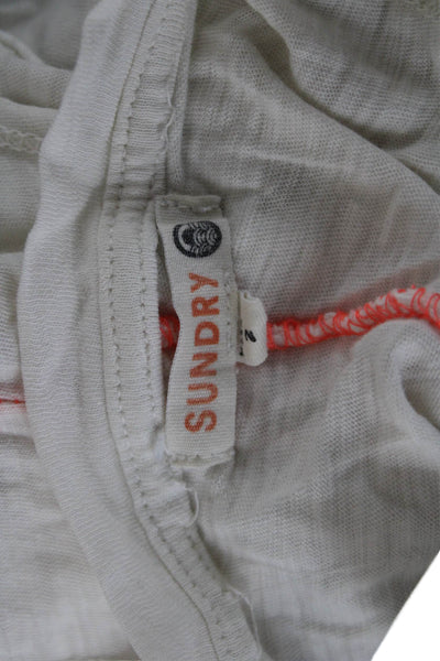 Sundry Womens Basic Tank White 100% Pima Cotton Sleeveless Round Neck Size 2
