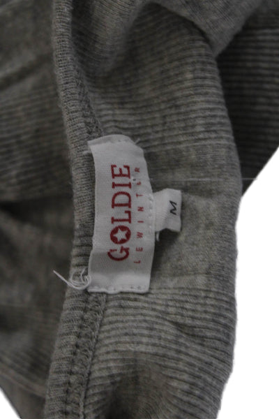 Goldie Womens Basic Tank Gray Pima Cotton Round Neck Sleeveless Size M