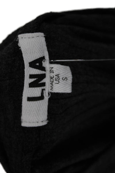 LNA Womens Basic Mock Neck Sleeveless Tank Dark Gray Modal Spandex Size S