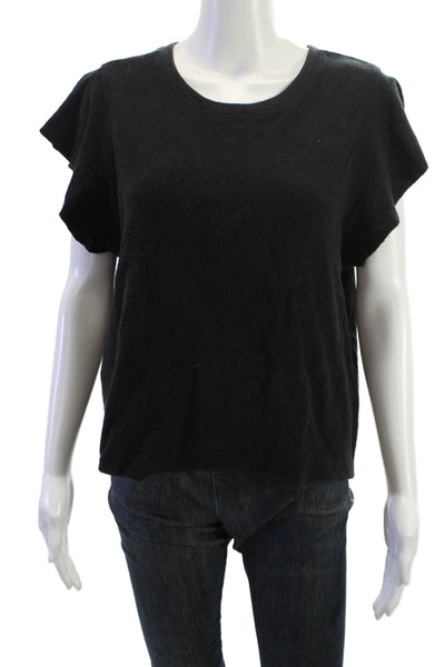 Goldie Women Black Cotton Basic Crew Neck T-Shirt Size S