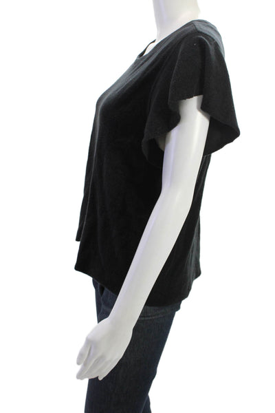 Goldie Women Black Cotton Basic Crew Neck T-Shirt Size S