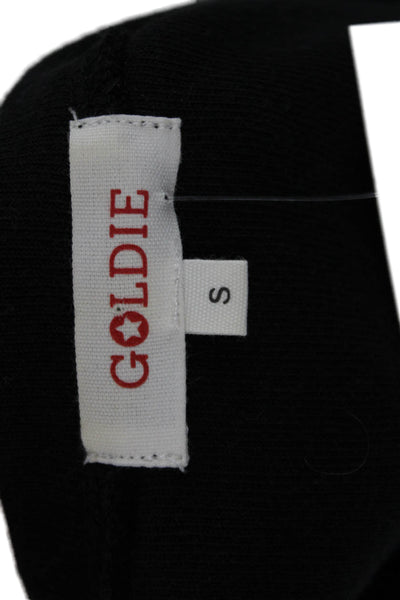 Goldie Women Black Cotton Basic Crew Neck T-Shirt Size S