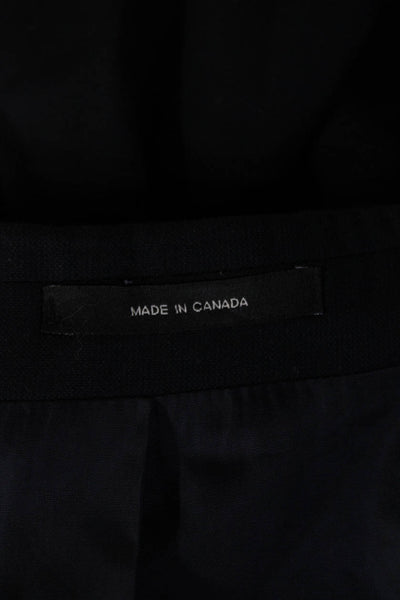 Alfani Mens Dark Blue Wool Cashmere Suit Jacket Button Collared Classic Size 38